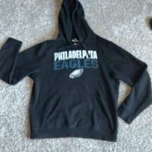 like new Philadelphia Eagles Fanatics long sleeve black hoodie size men’s large